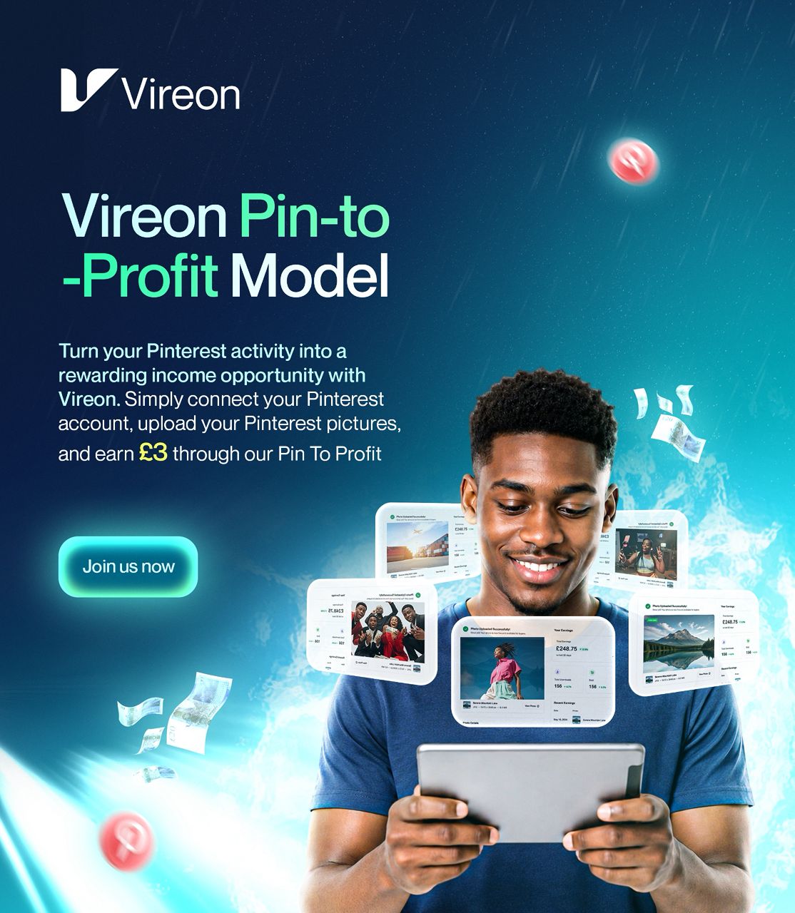 Vireon Vireon Pin-to-Profit earning feature — Pinterest earnings
